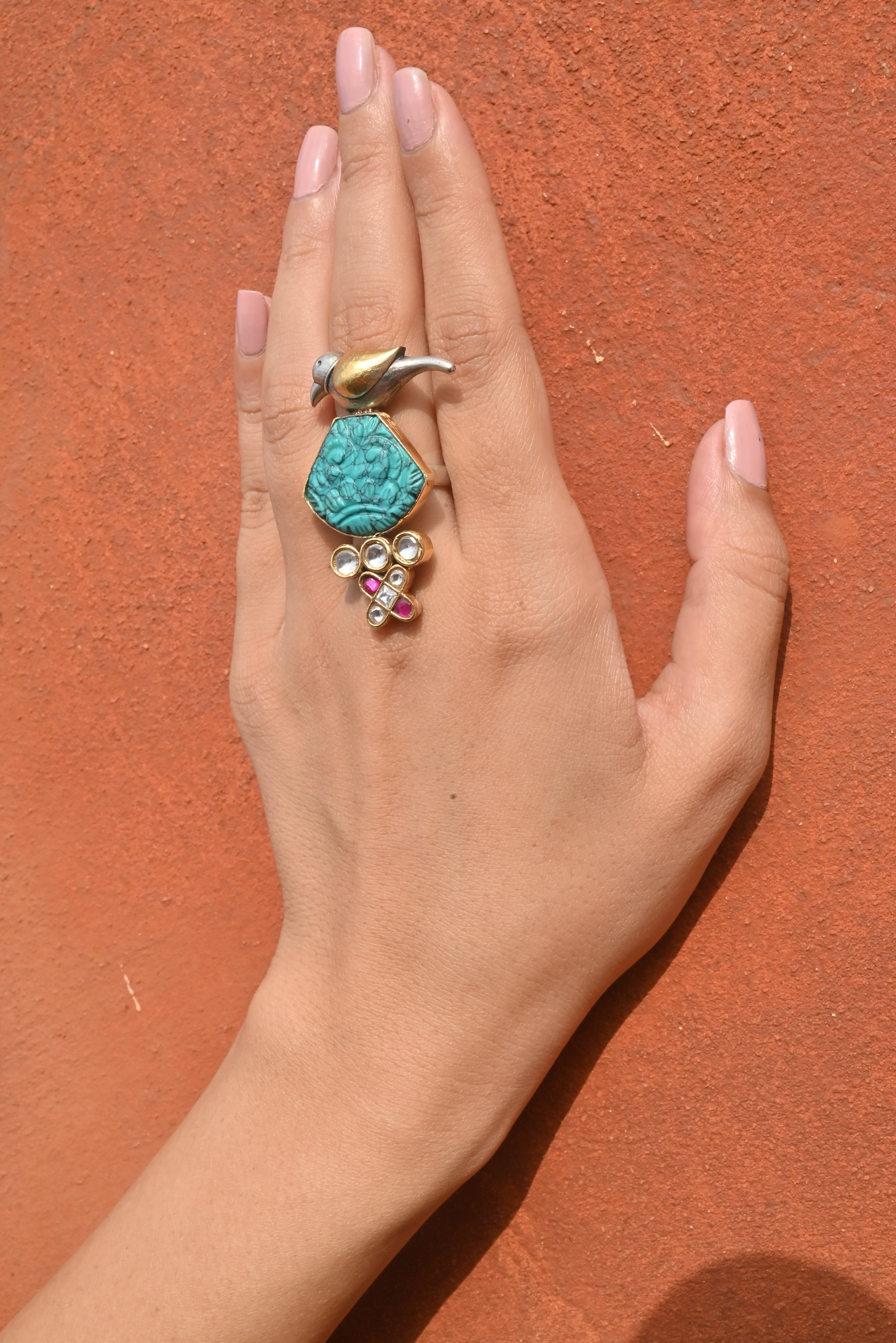 Silver Fusion Bird Ring